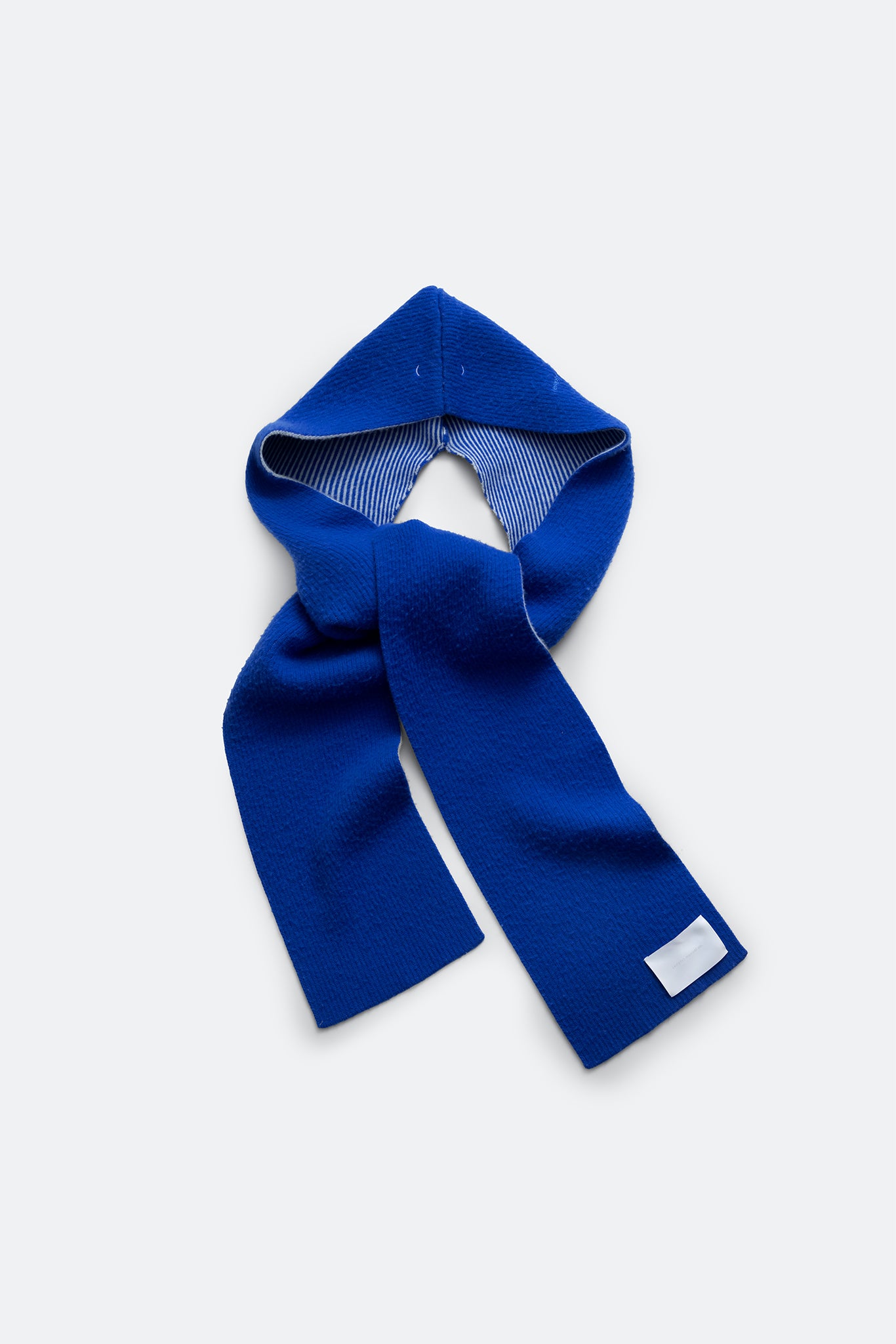 wool bonnet scarf - oregon blue & ice blue