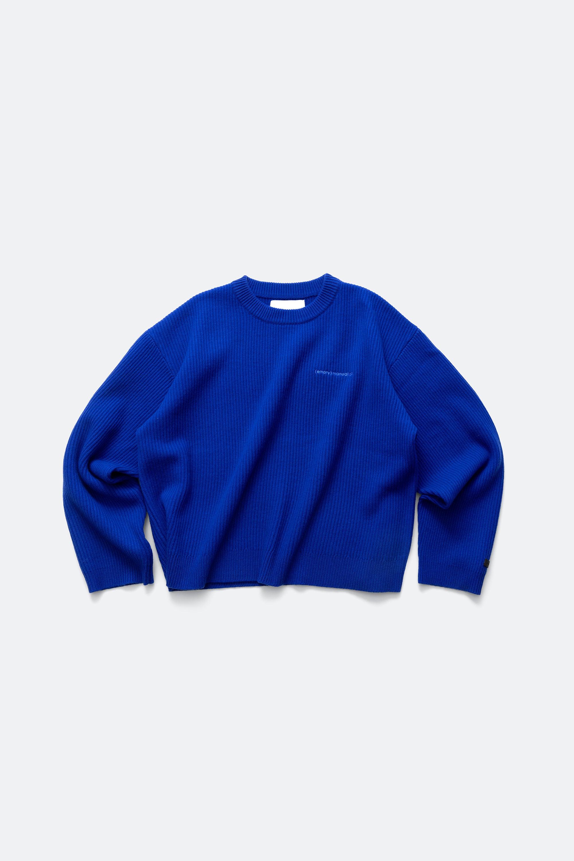 darning elbow wool pullover - oregon blue