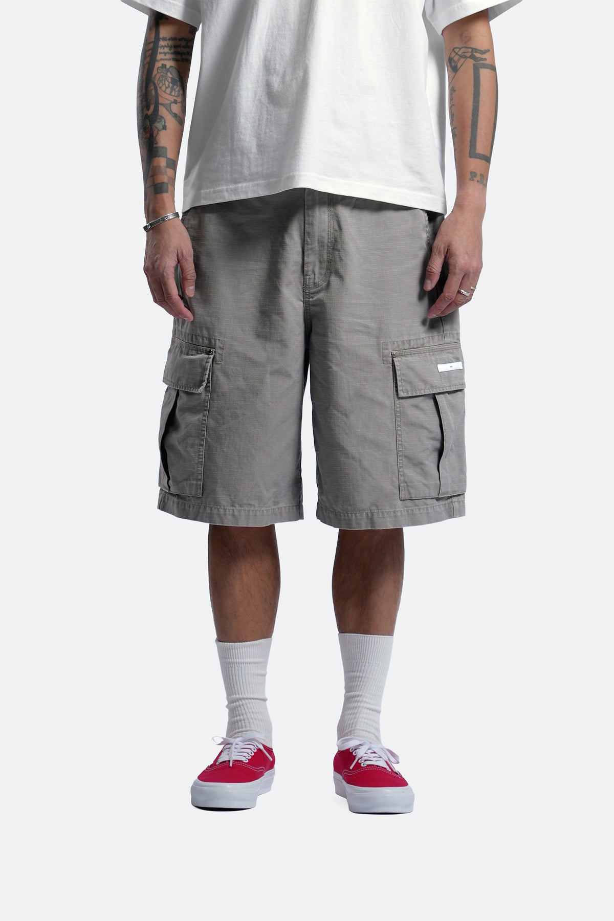 7 pockets cargo shorts - light washed grey