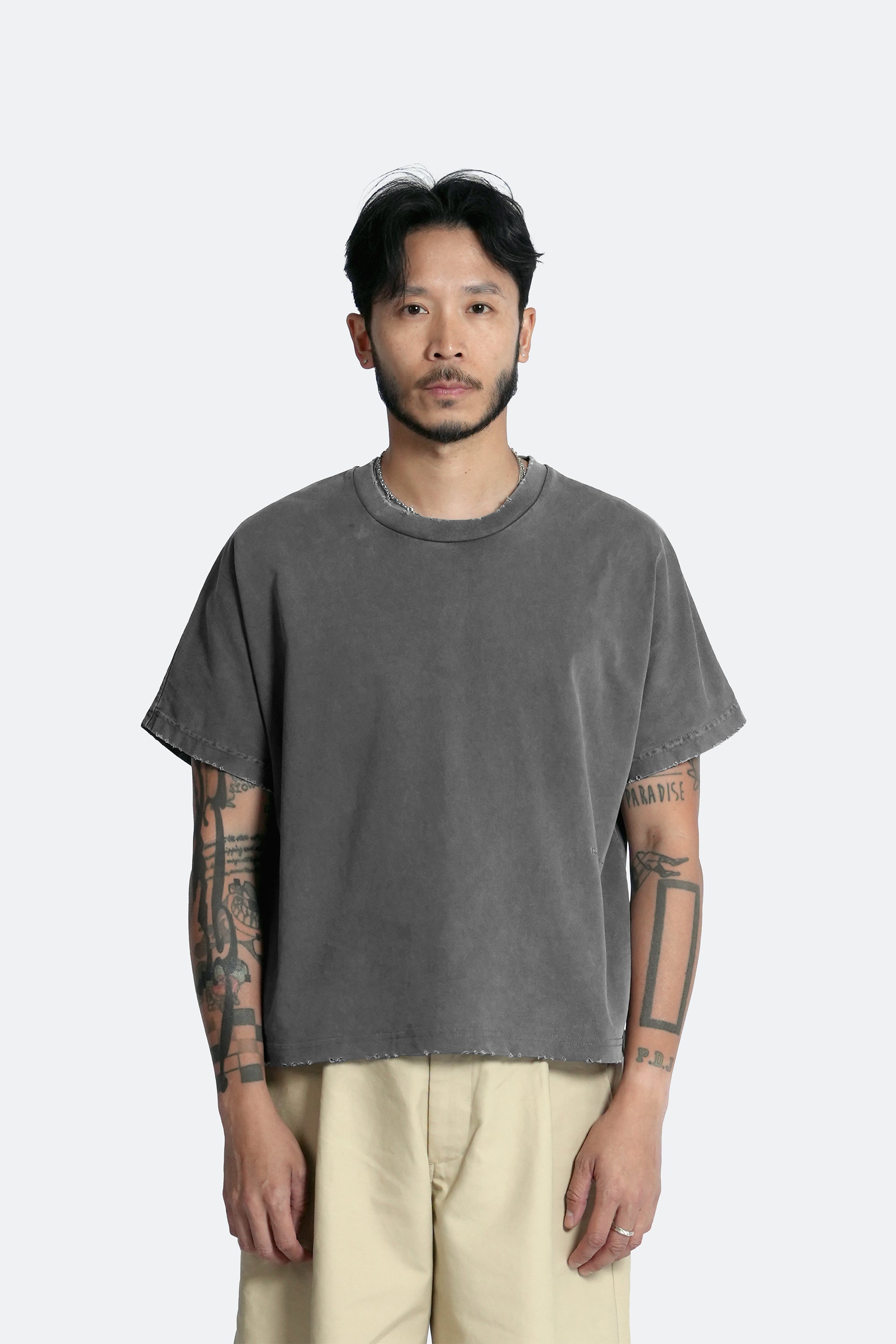 jinbei tee - washed grey