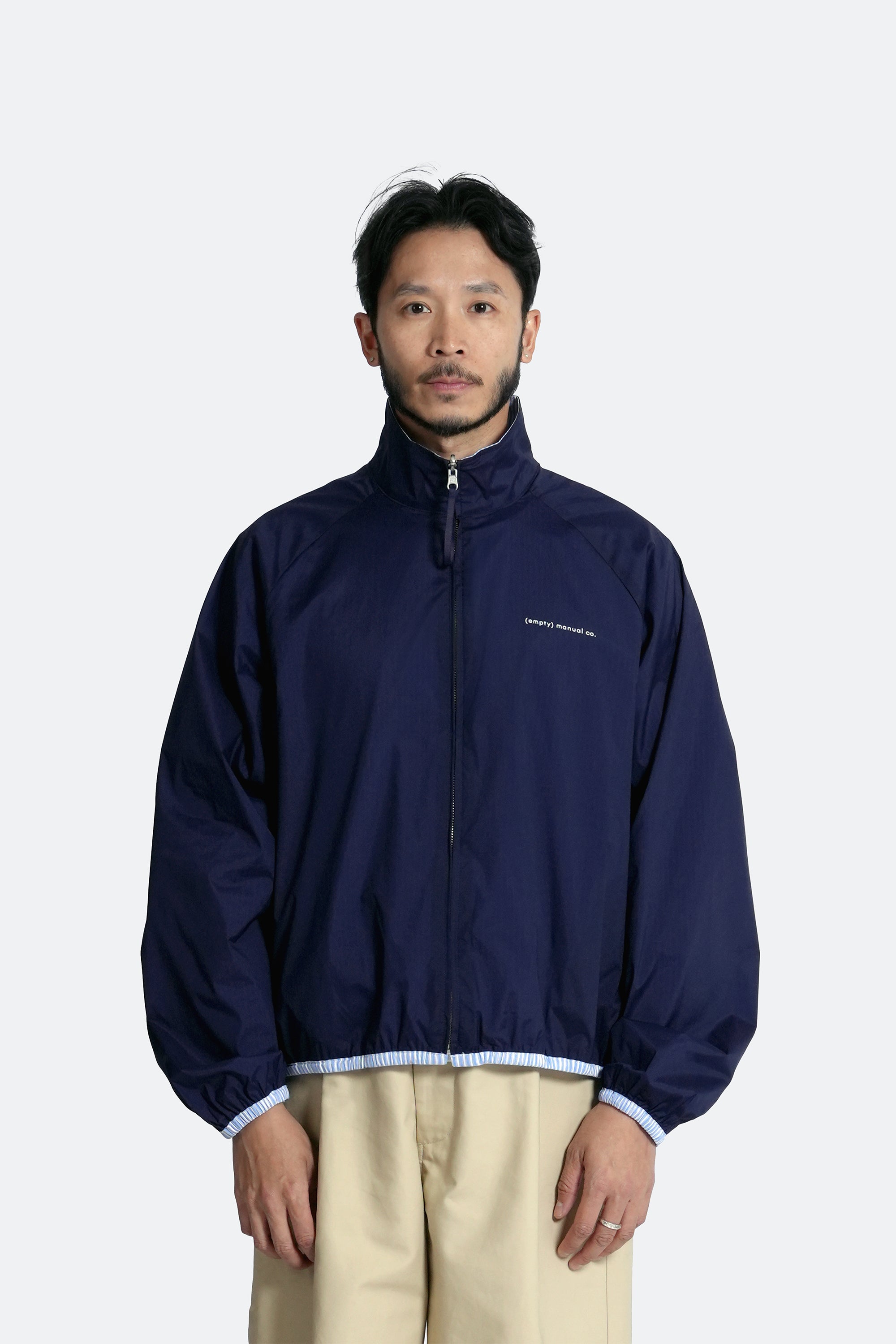 alter ego reversible jacket - navy & blue stripes