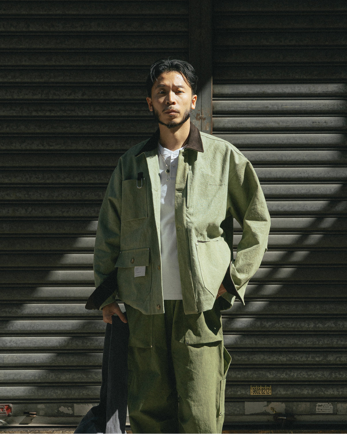 hybrid barn jacket - dirty olive
