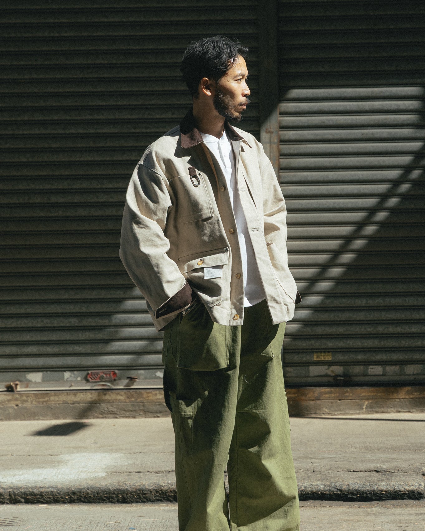 hybrid barn jacket - beige