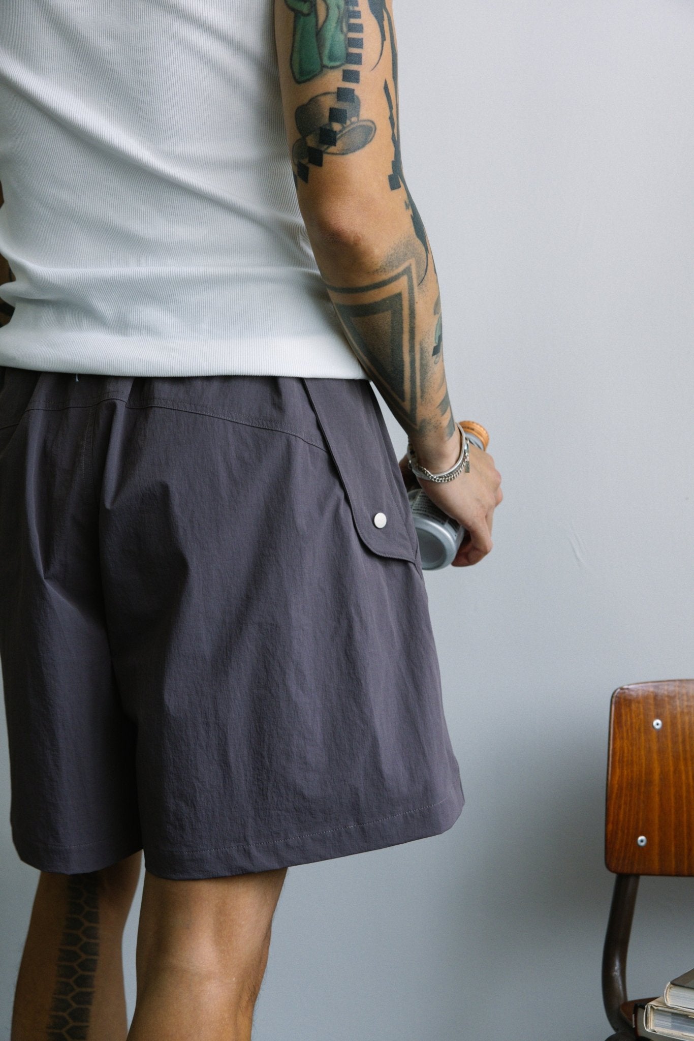 (empty) manual co. all climate shorts/ arctic dusk & smoke grey - GROGROCERY