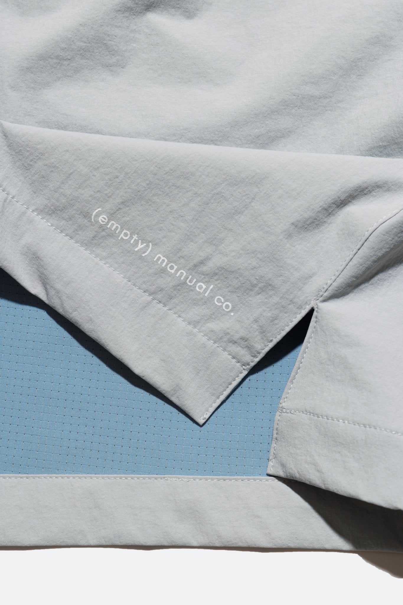 (empty) manual co. all climate shorts/ frost grey & glacier blue - GROGROCERY