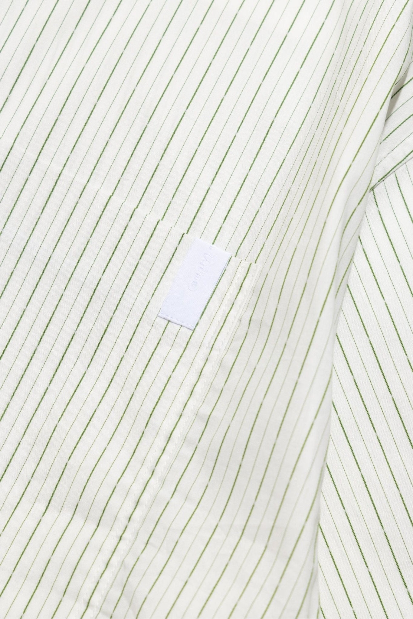 (empty) manual co. all day shirt/ ivory & green stripe - GROGROCERY