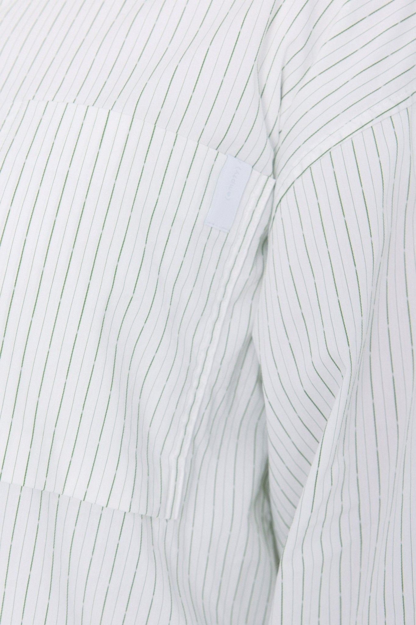 (empty) manual co. all day shirt/ ivory & green stripe - GROGROCERY