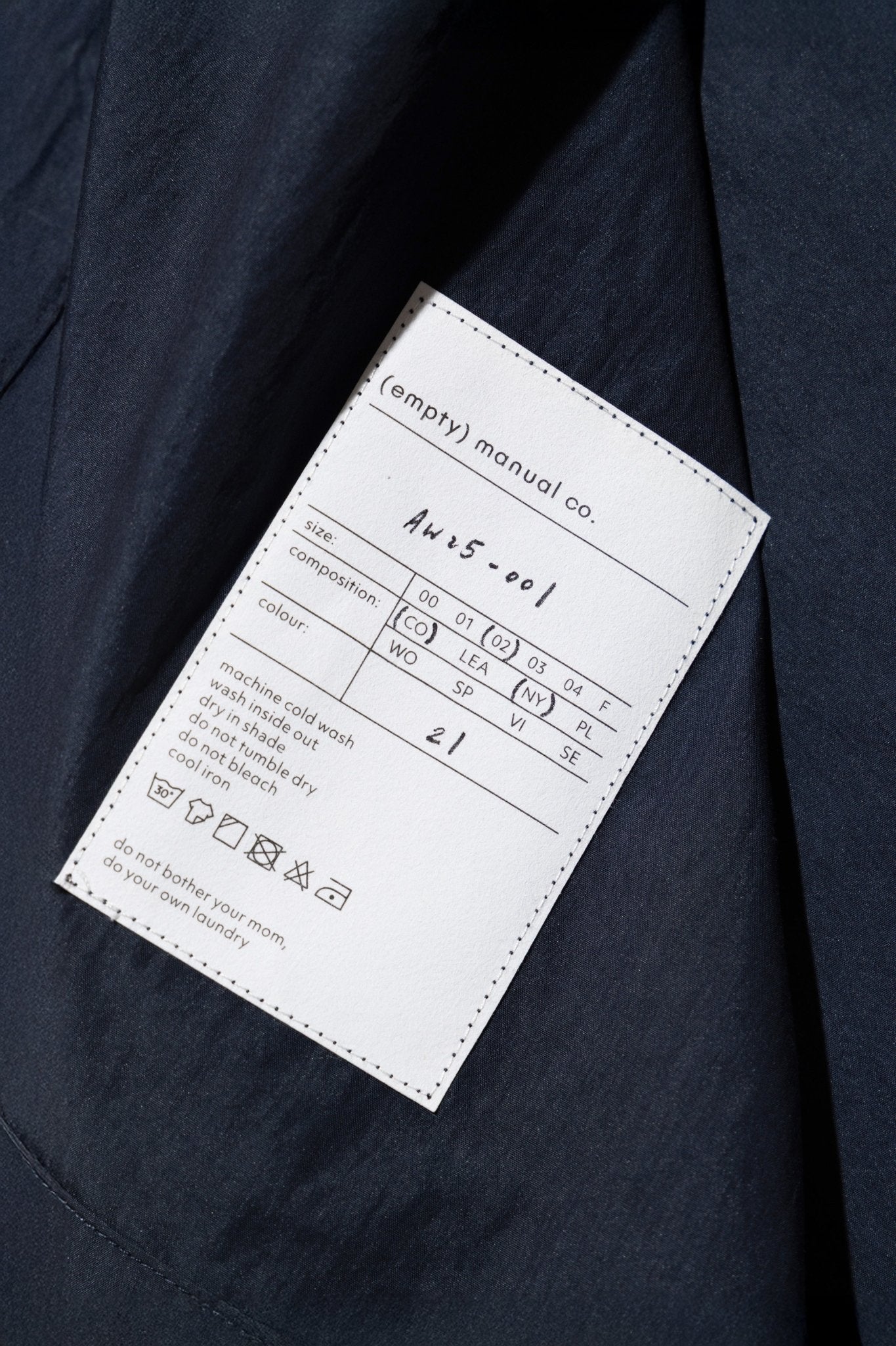 (empty) manual co. all day shirt/ navy - GROGROCERY