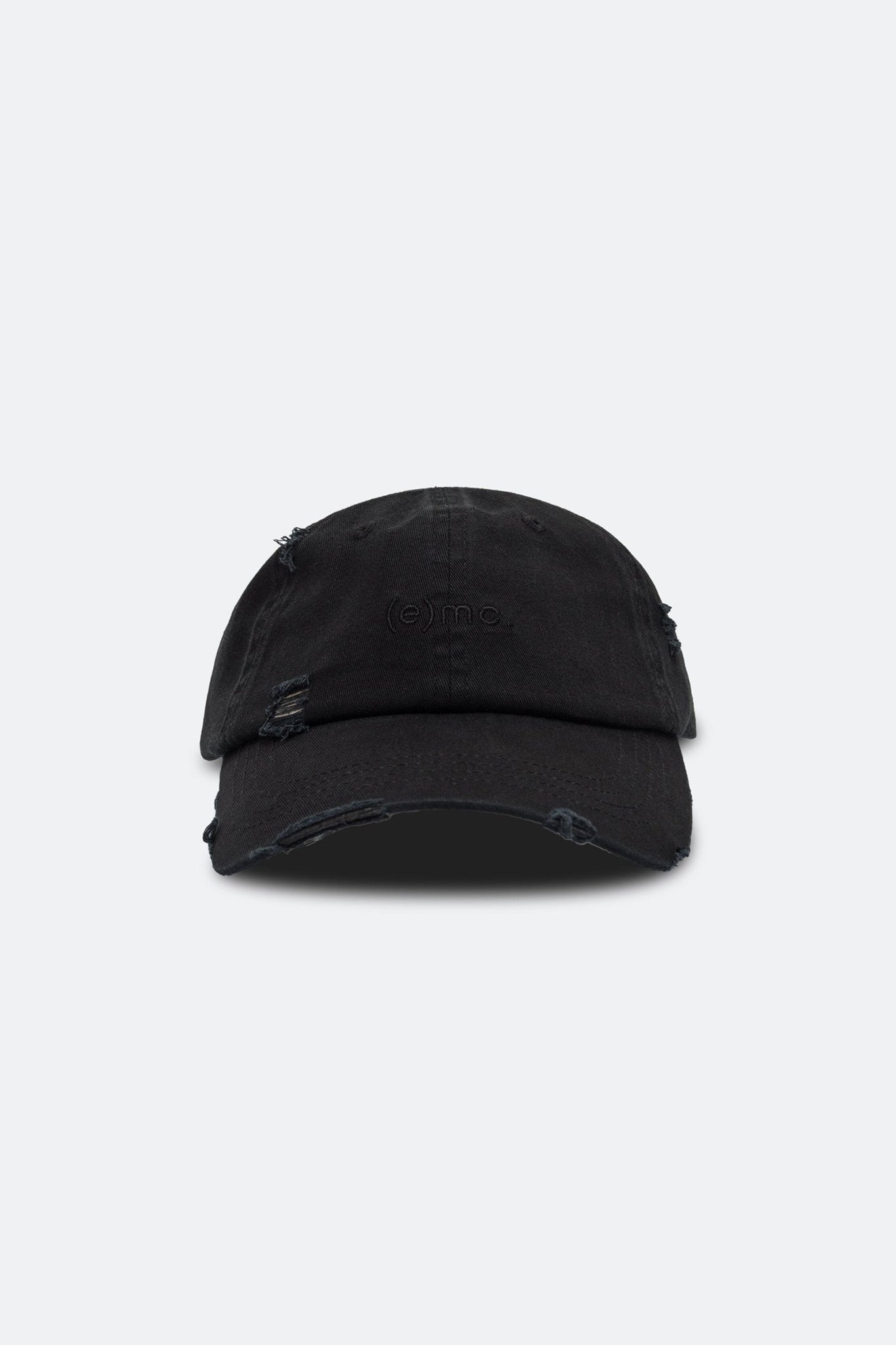 distressed cap - black