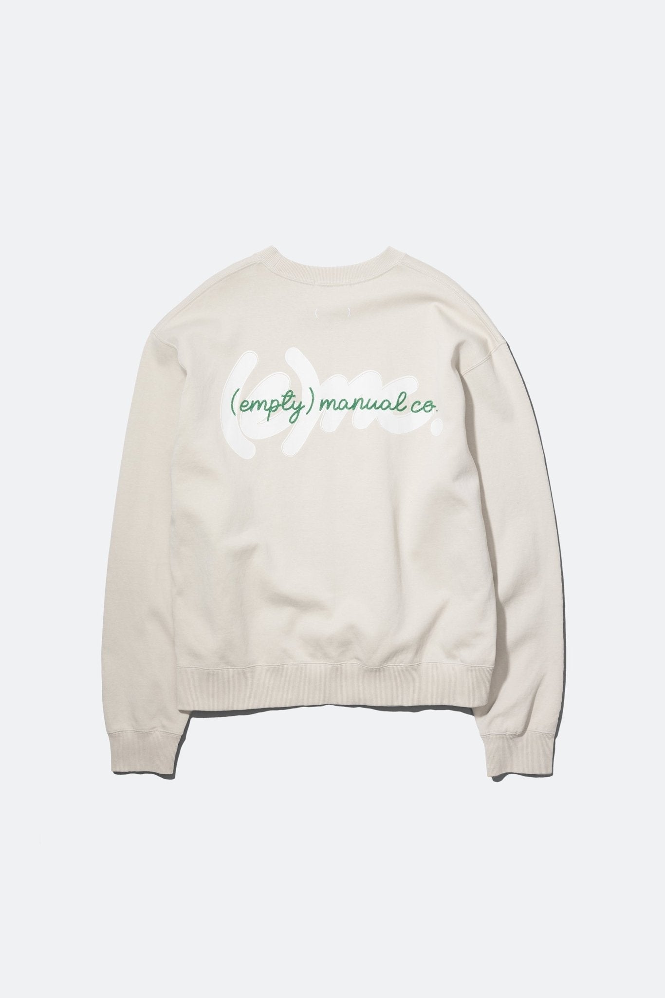 (empty) manual co. embroidery sweater/ light beige - GROGROCERY