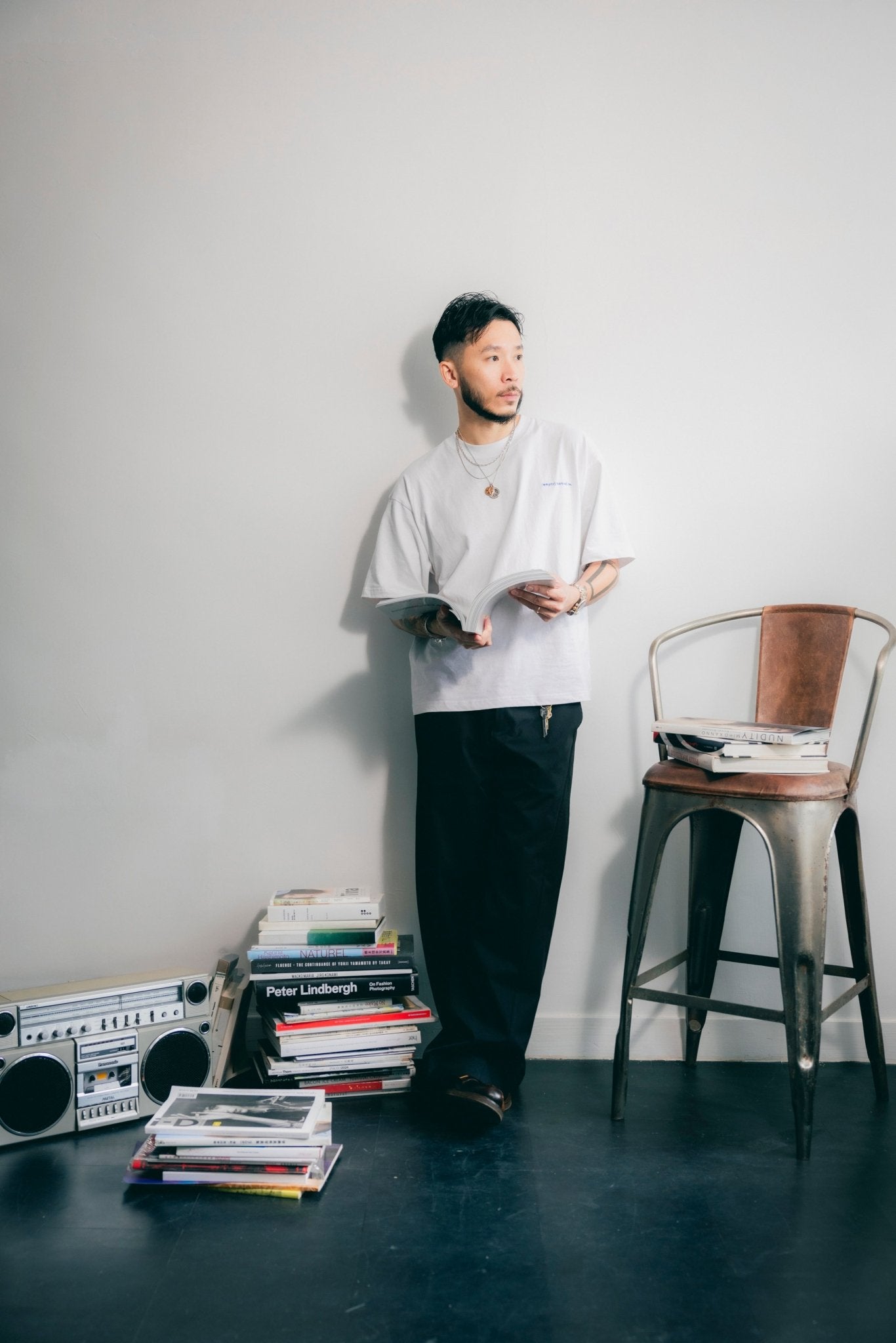 (empty) manual co. fitter happier tee/ white - GROGROCERY