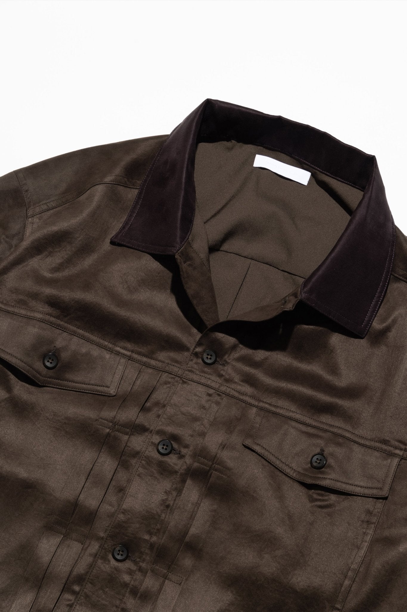 (empty) manual co. hybrid trucker jacket/ brown - GROGROCERY