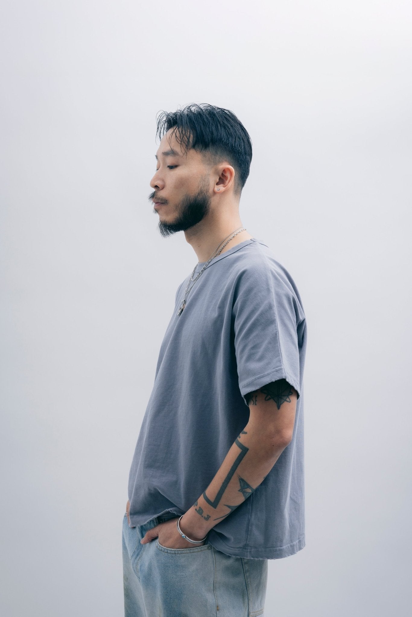 (empty) manual co. jinbei tee/ misty blue - GROGROCERY