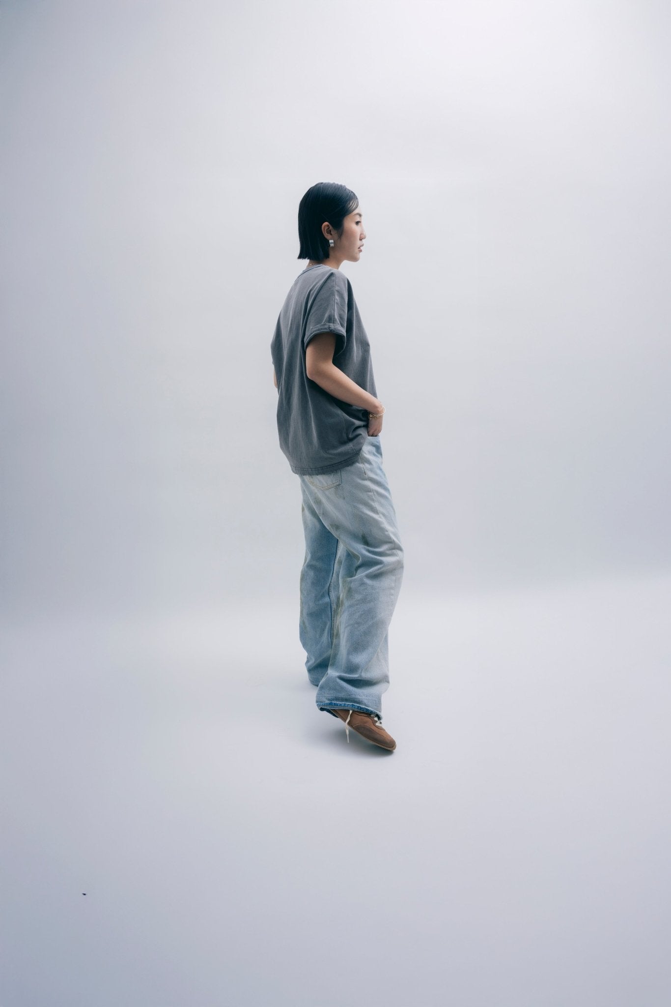 (empty) manual co. jinbei tee/ washed grey - GROGROCERY