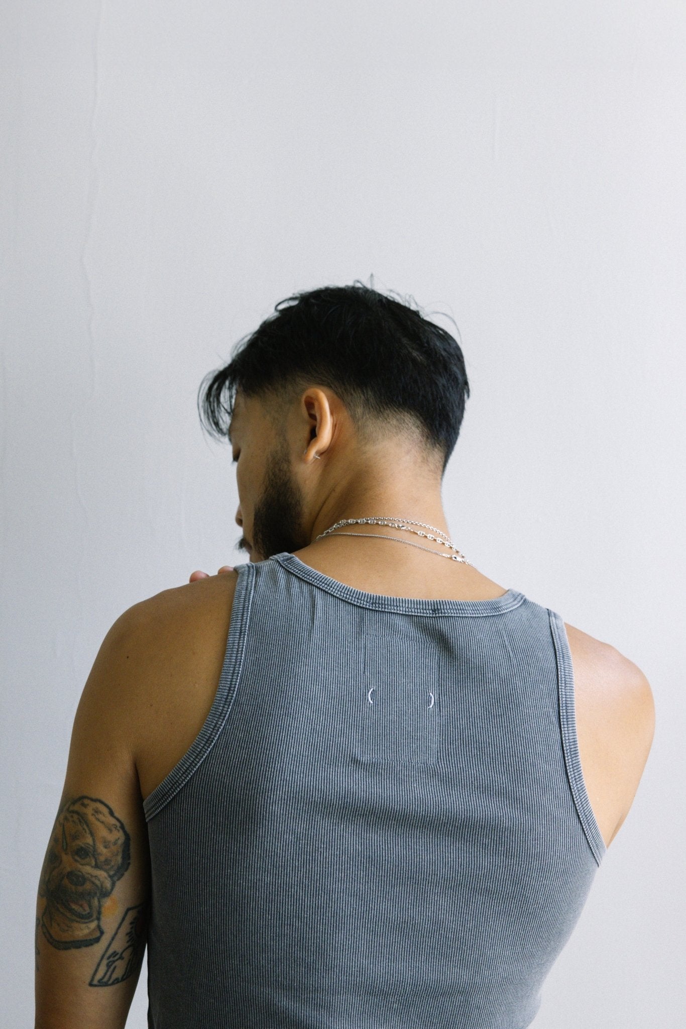 (empty) manual co. natty tank top/ washed grey - GROGROCERY