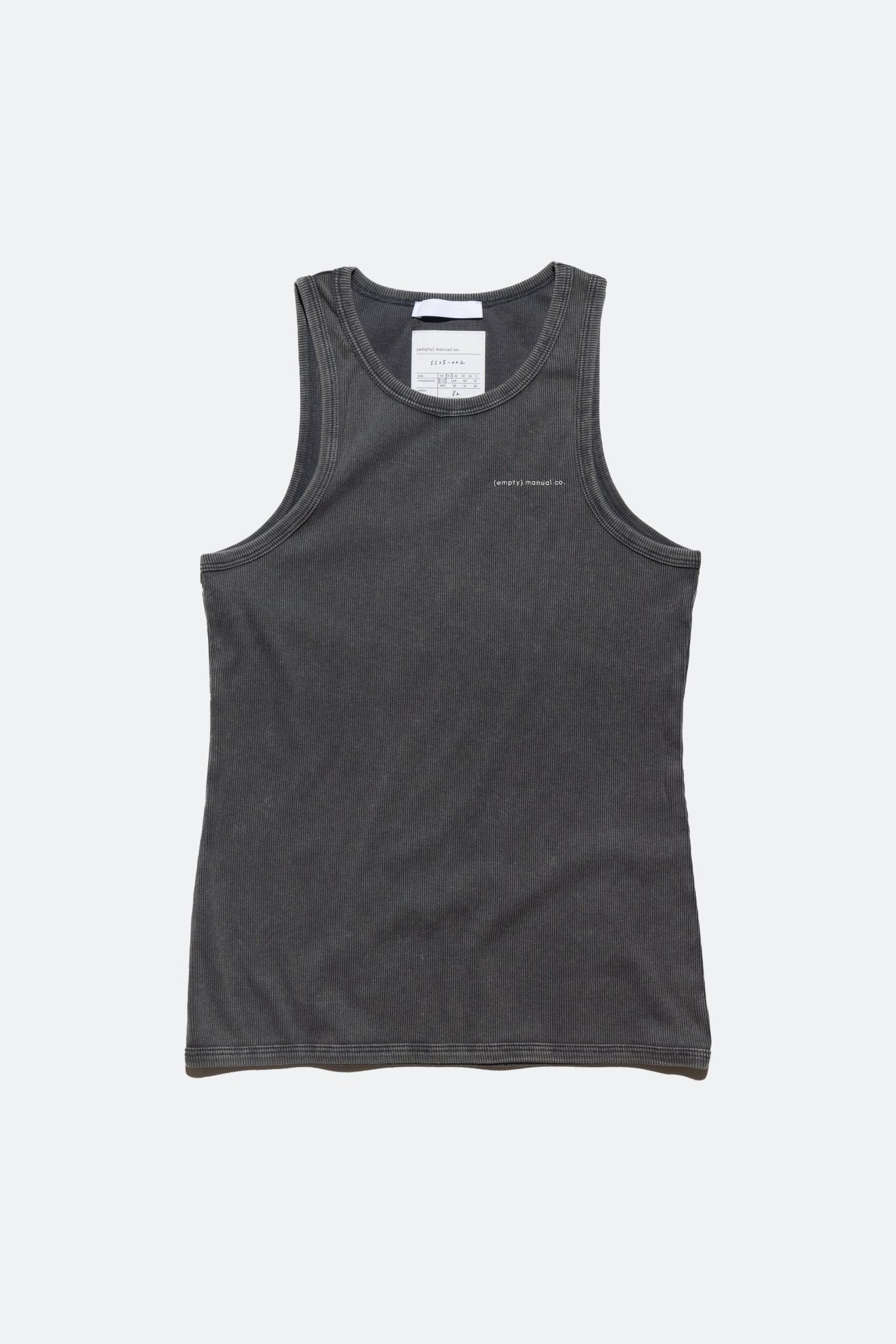 (empty) manual co. natty tank top/ washed grey - GROGROCERY