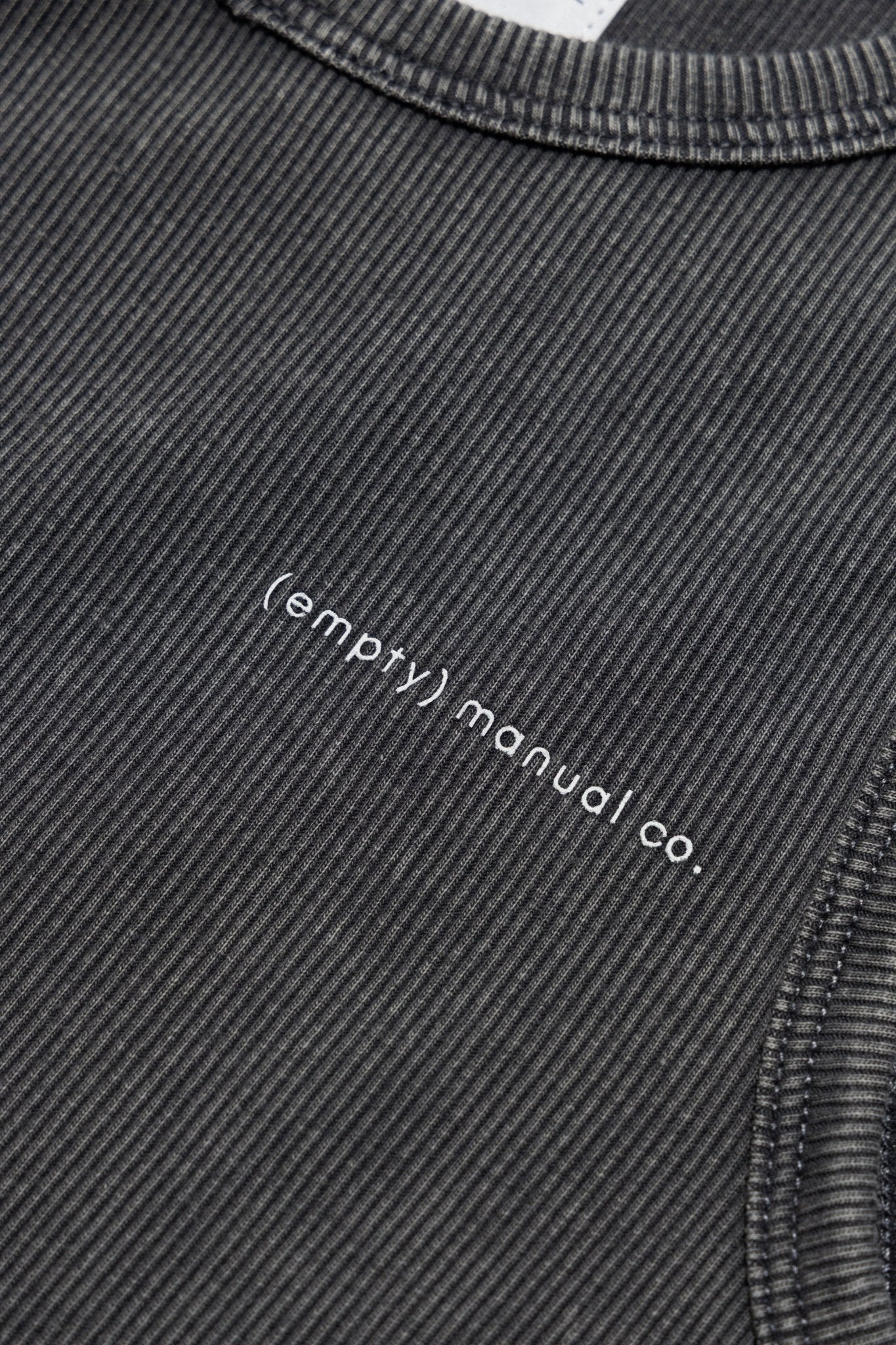 (empty) manual co. natty tank top/ washed grey - GROGROCERY