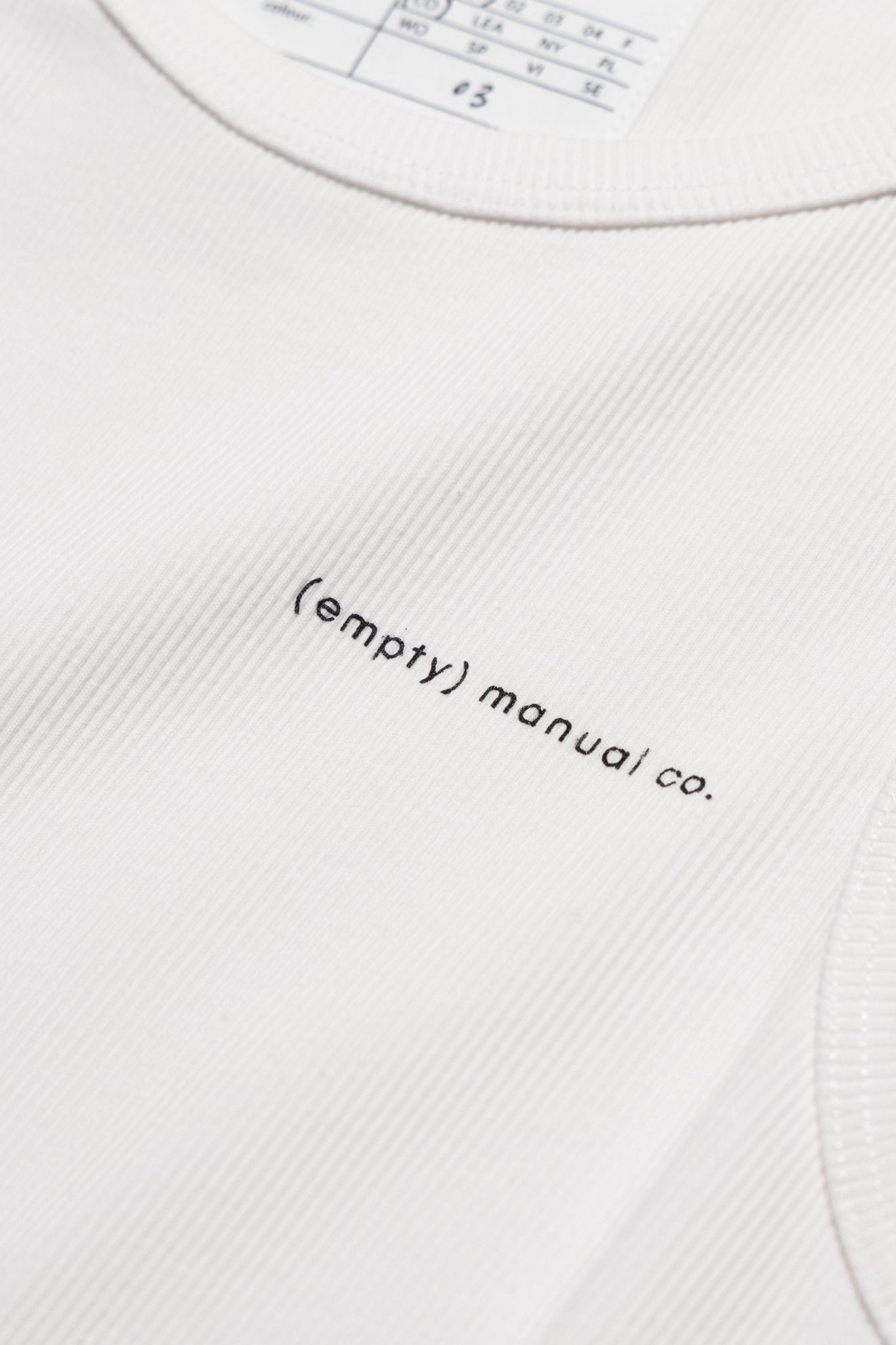 (empty) manual co. natty tank top/ white - GROGROCERY