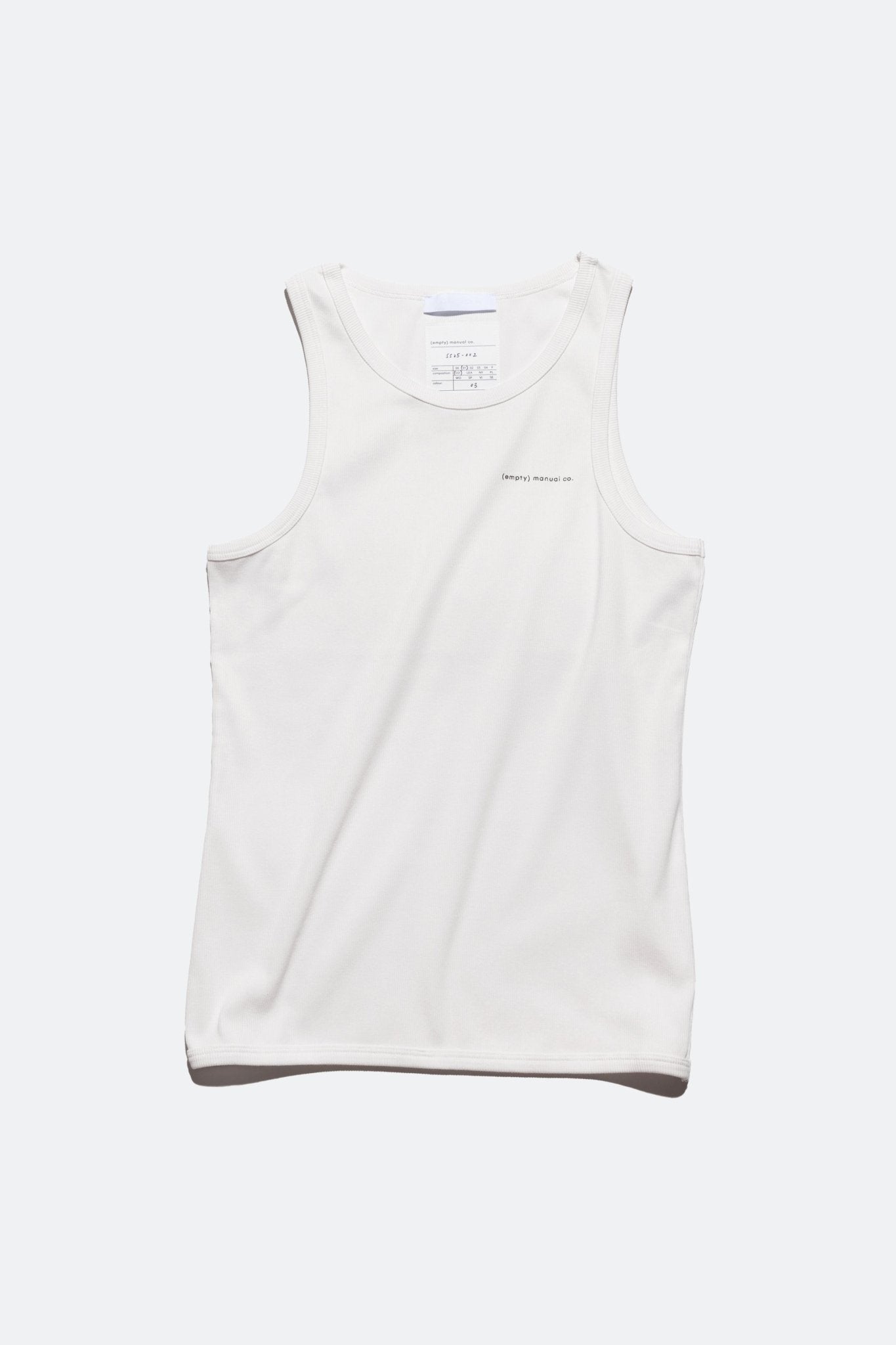 (empty) manual co. natty tank top/ white - GROGROCERY