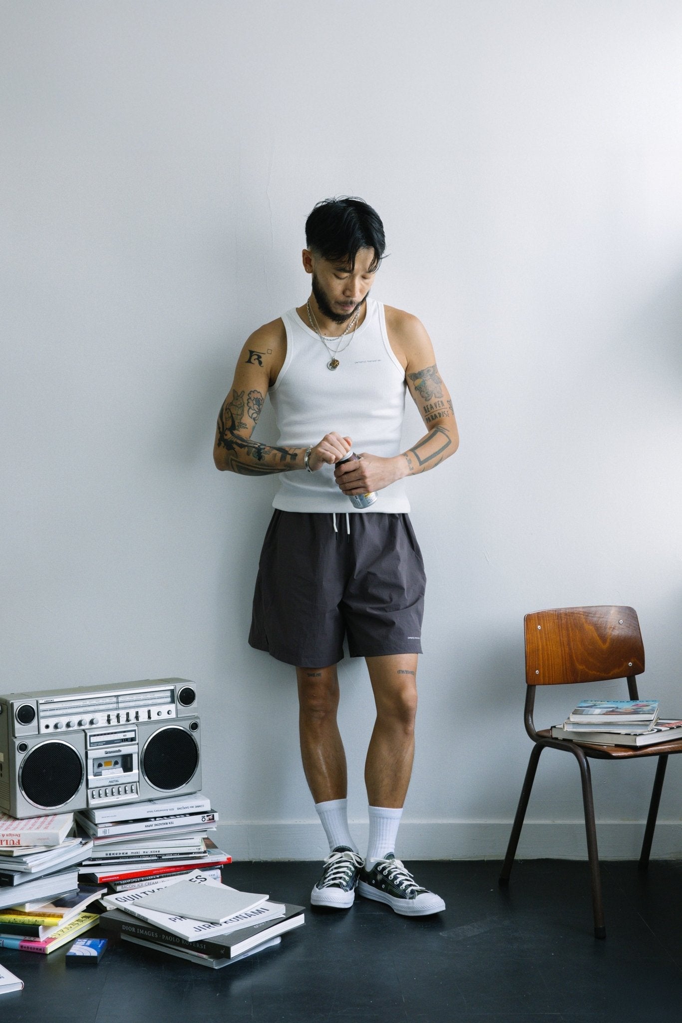 (empty) manual co. natty tank top/ white - GROGROCERY