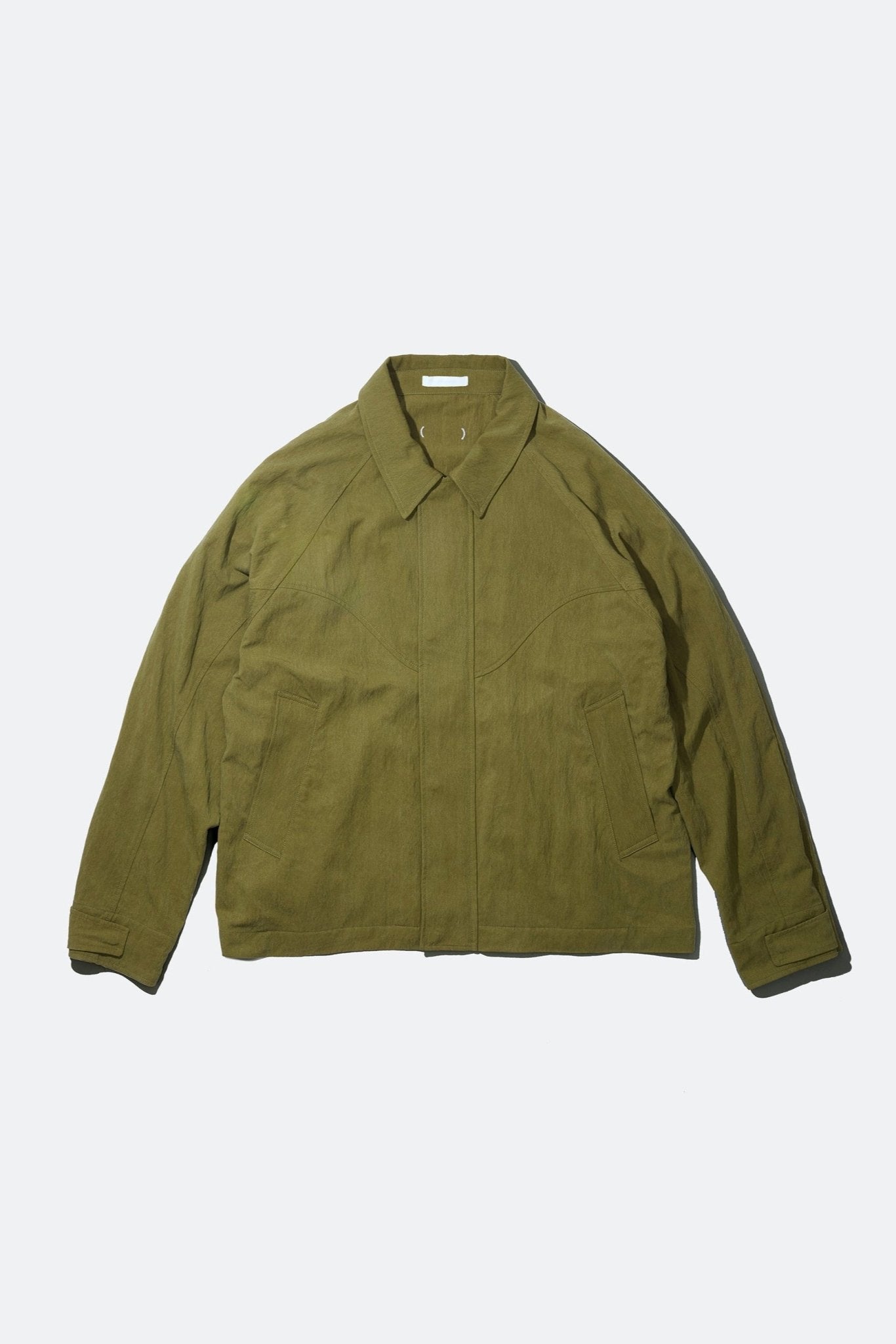 panelled blouson jacket - army green