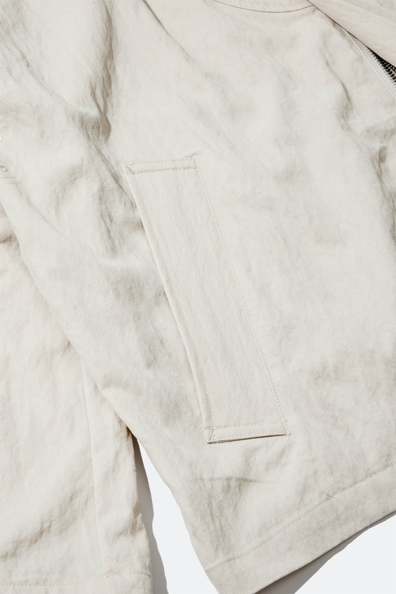 (empty) manual co. panelled blouson jacket/ light beige - GROGROCERY