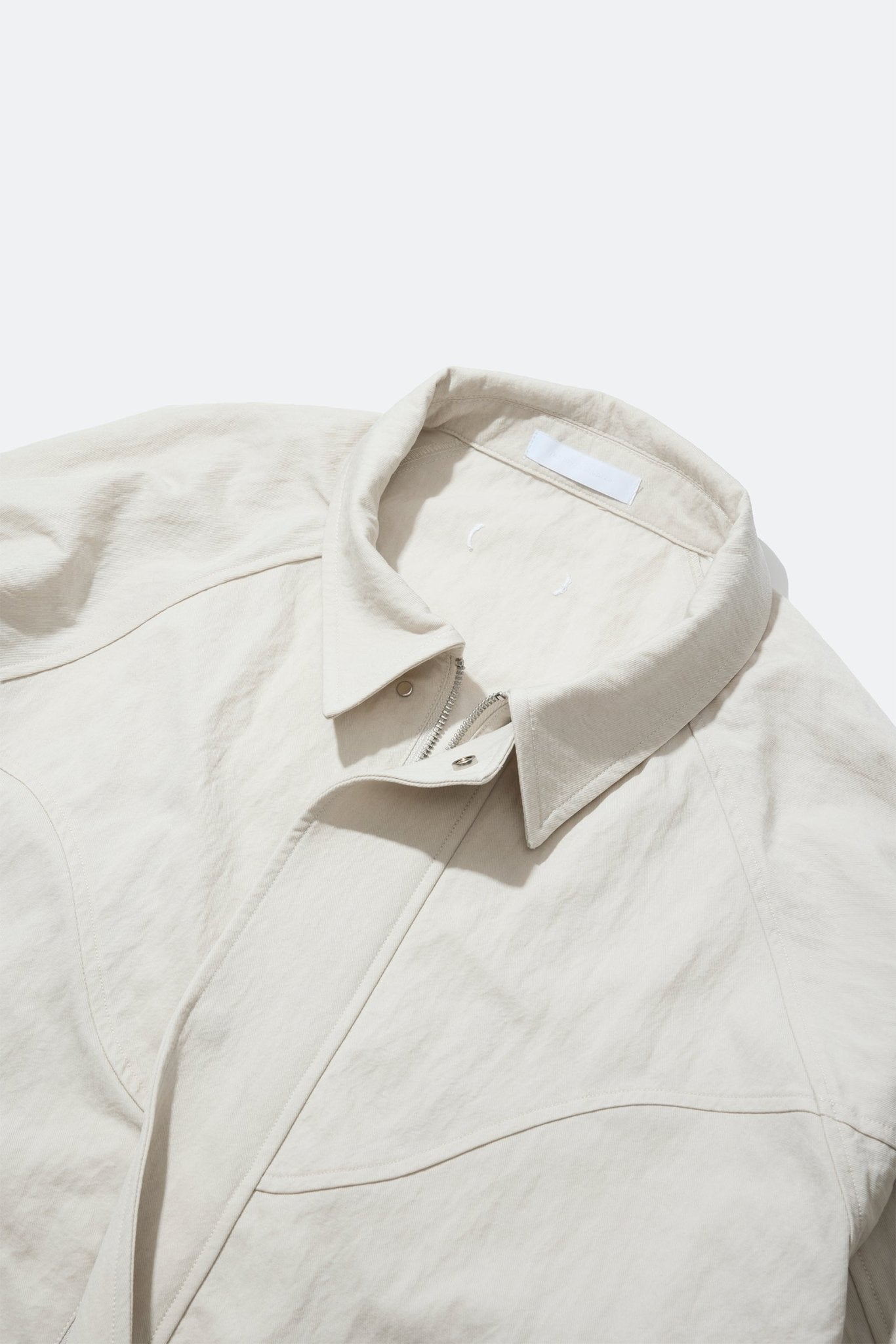 (empty) manual co. panelled blouson jacket/ light beige - GROGROCERY