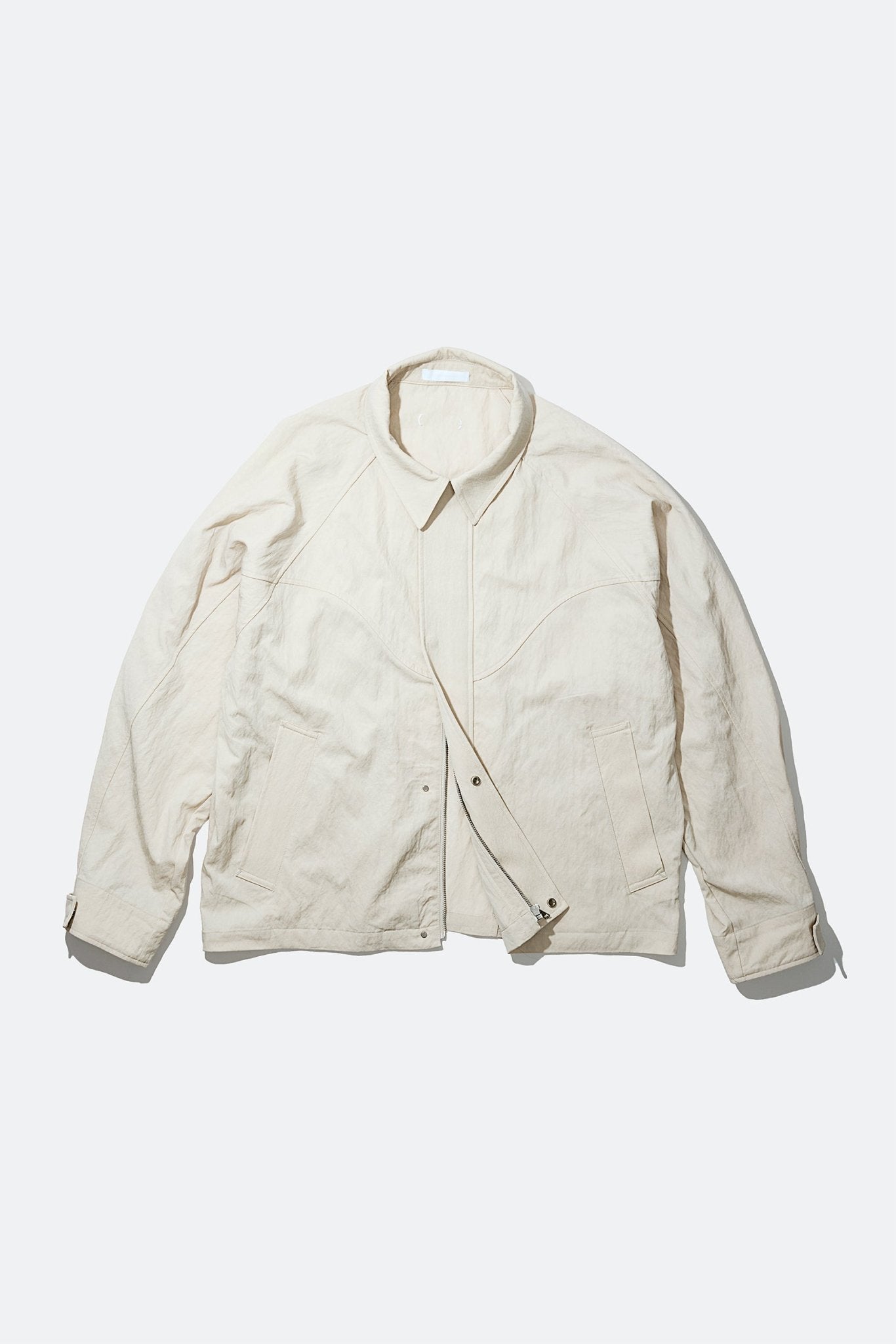 (empty) manual co. panelled blouson jacket/ light beige - GROGROCERY