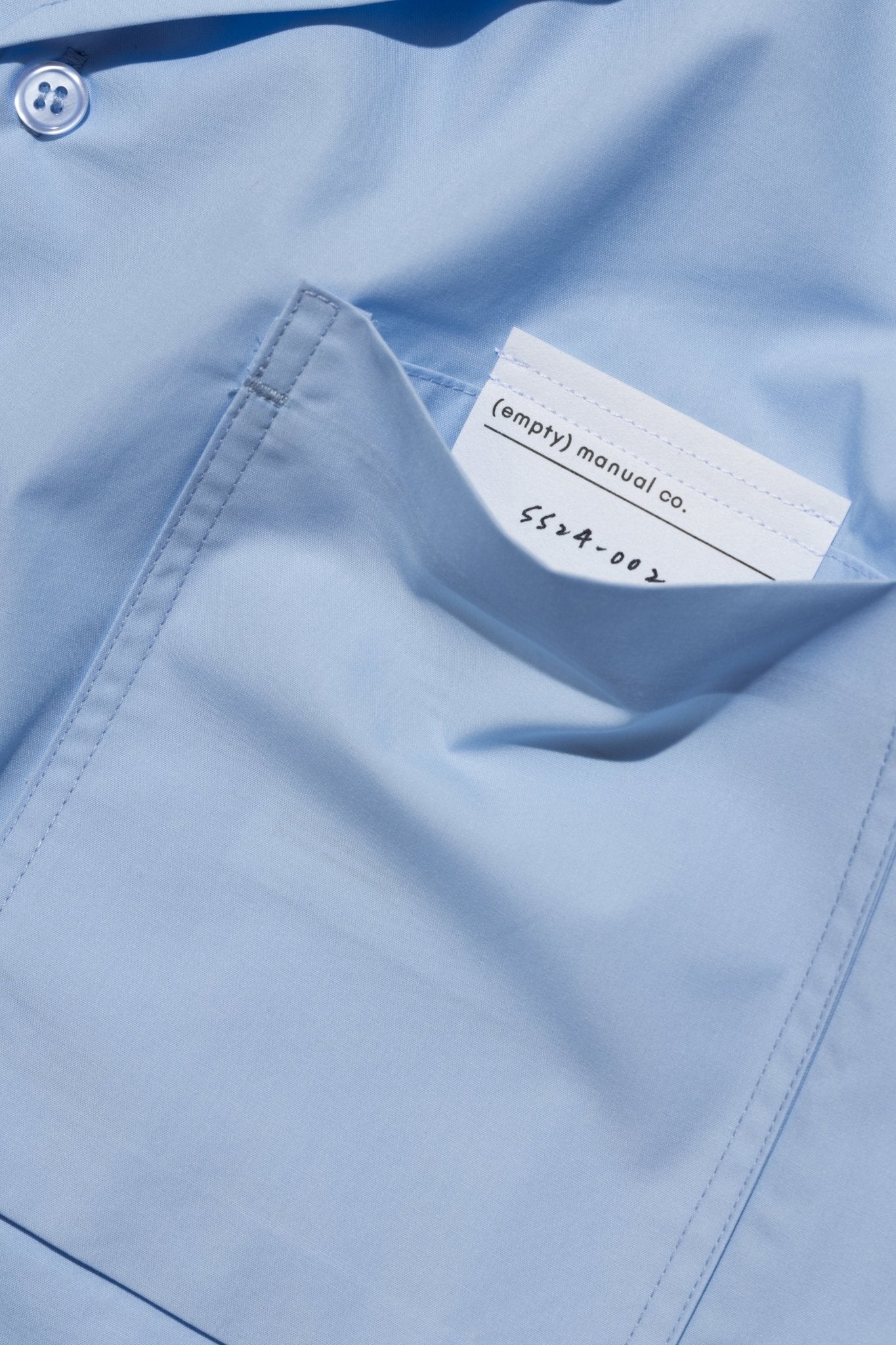 (empty) manual co. pocket(s) shirt/ cotton blue - GROGROCERY