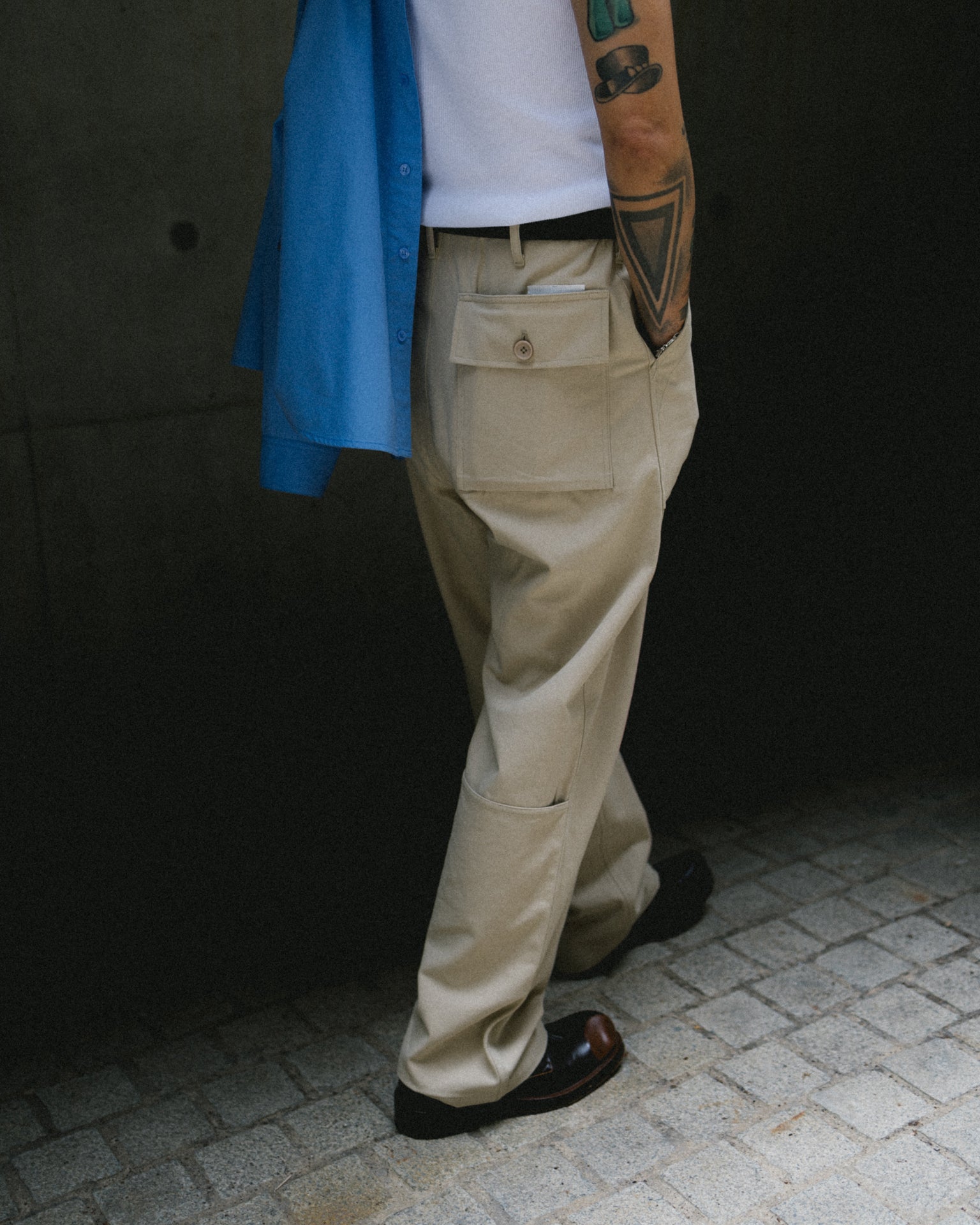 (empty) manual co. pseudo roll-up pants - GROGROCERY