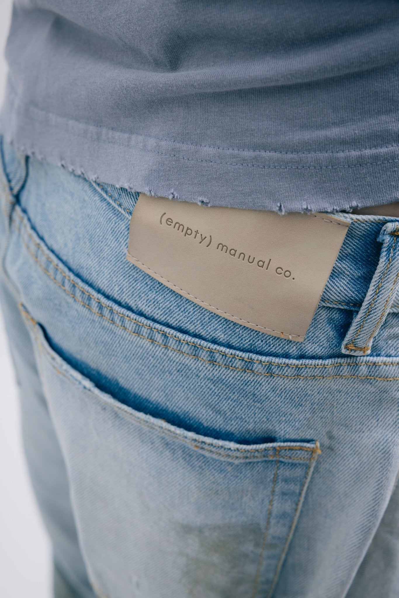 (empty) manual co. rodeo straight cut jeans/ washed blue - GROGROCERY