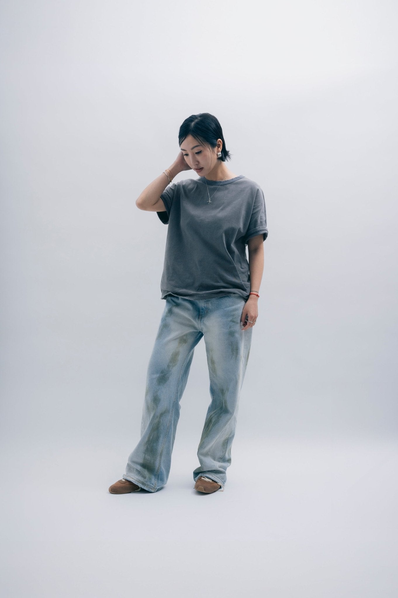 (empty) manual co. rodeo straight cut jeans/ washed blue - GROGROCERY