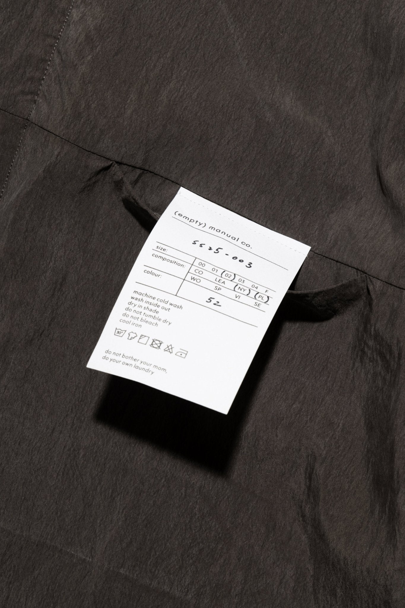 (empty) manual co. twin pocket embroidery shirt/ ashwood - GROGROCERY