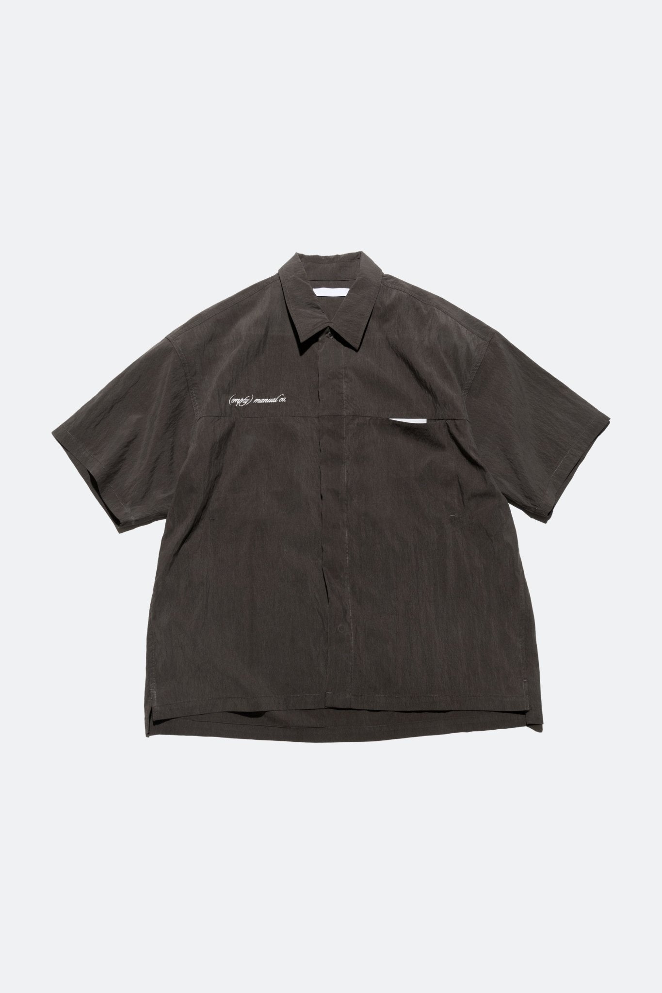 (empty) manual co. twin pocket embroidery shirt/ ashwood - GROGROCERY