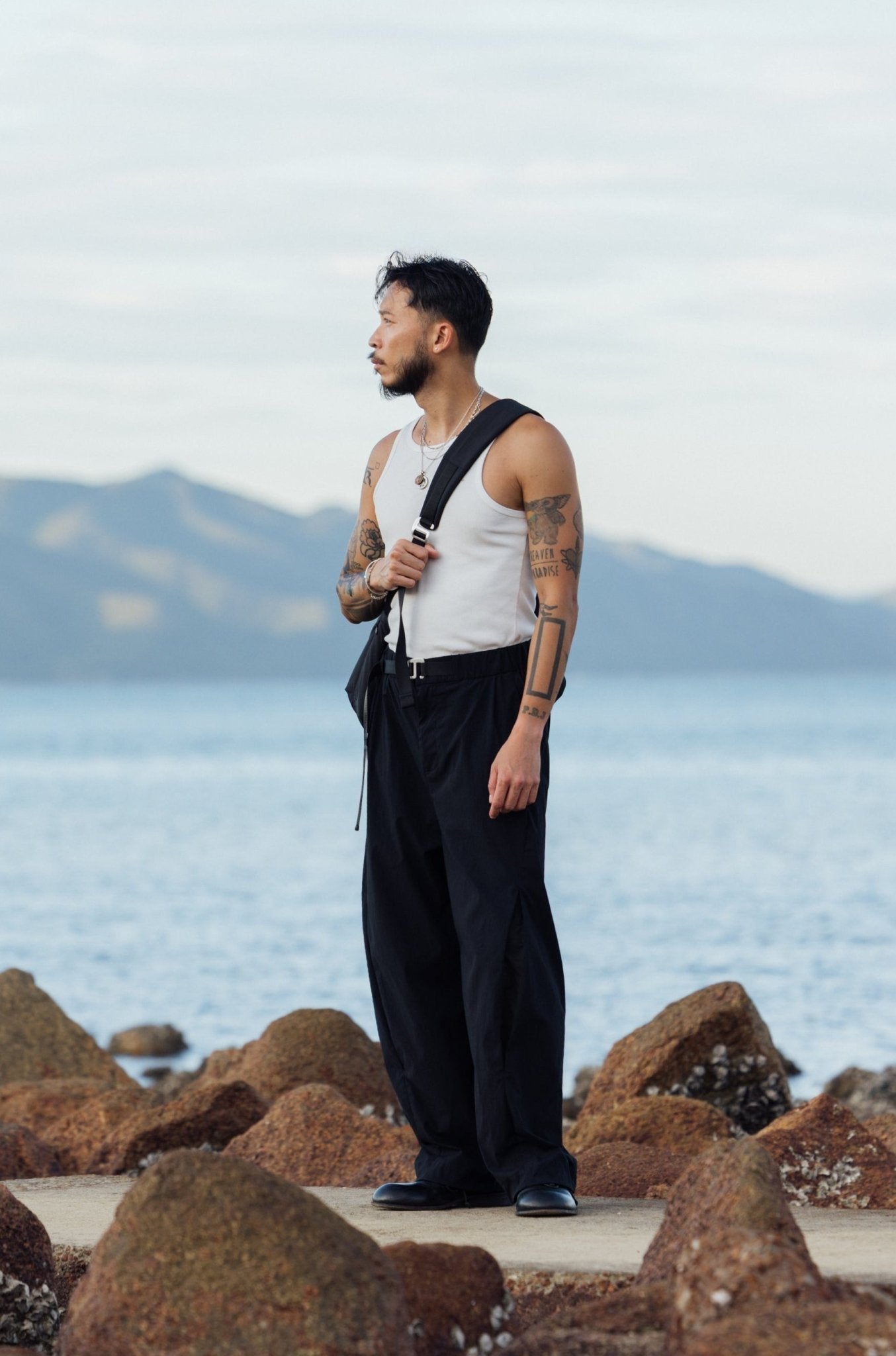 (empty) manual co. ventilation pants/ black - GROGROCERY