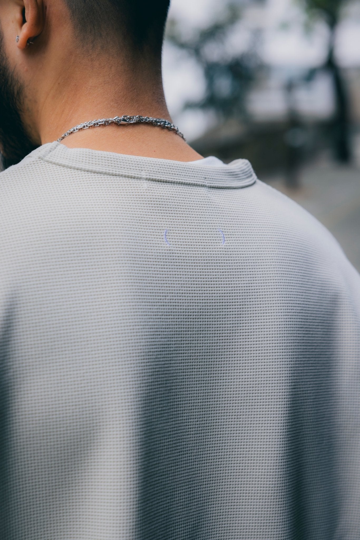 (empty) manual co. waffle pocket L/S tee/ beige - GROGROCERY